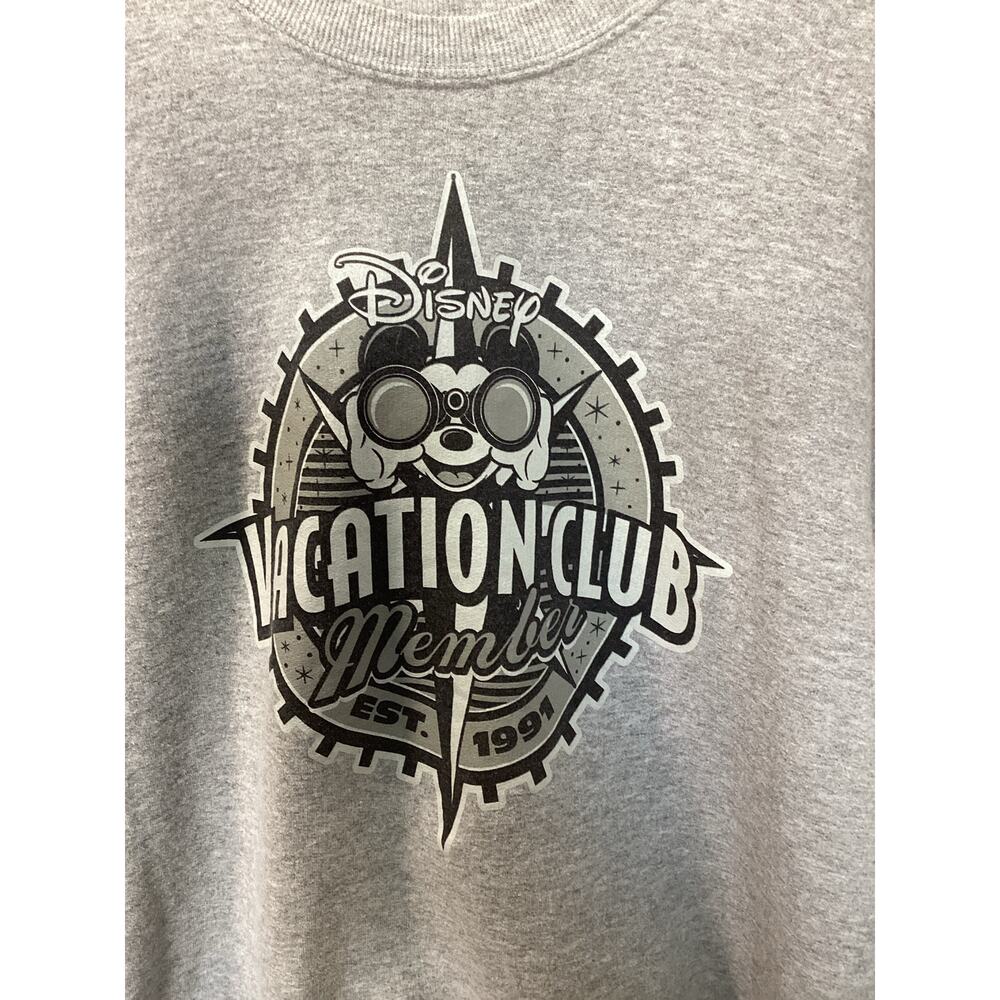 Disney‎ Parks Disney Vacation Club (DVC) Crewneck Sweatshirt Gray SZ Small - Picture 4 of 9